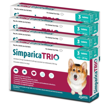 SIMPARICA TRIO 10.1-20KG  24MG