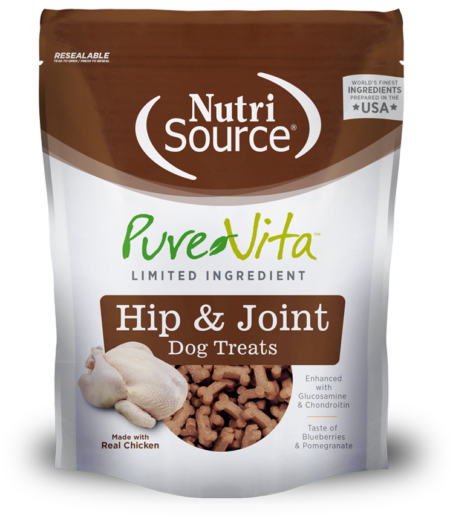 NUTRISOURCE PURE VITA HIP & JOIN DOG TREAT 6ONZ
