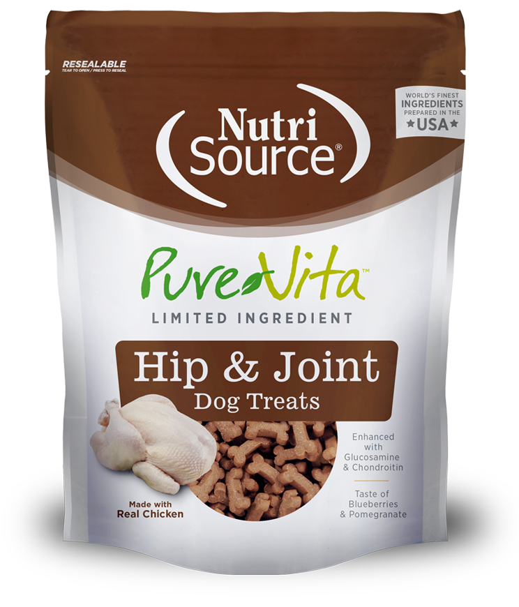 NUTRISOURCE PURE VITA HIP & JOIN DOG TREAT 6ONZ
