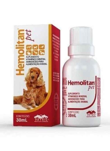 Hemolitan Pet Gotas Suplemento De Vitaminas Y Minerales Para Alimento de Mascotas 60ml