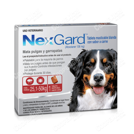 Nexgard 25.1-50kg/55-110lb Antigarrapatas Y Antipulgas